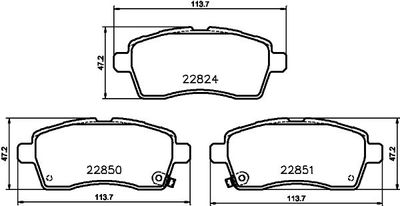 Brake Pad Set, Disc Brake 8db 8DB355039171