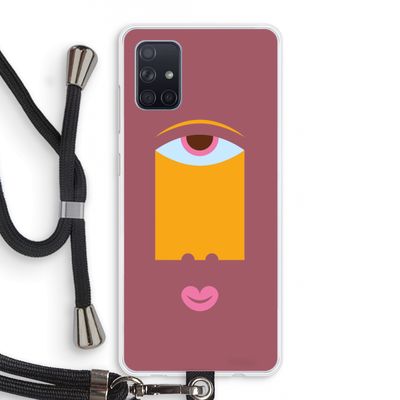 Mono V: Samsung Galaxy A71 Transparant Hoesje met koord