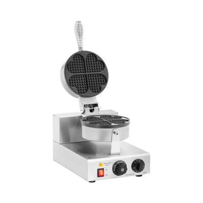 Wafelijzer - hartvormig - 1000 W - timer 0 - 5 min - Royal Catering