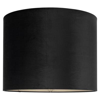 Lampenkap Maddy black velvet, cilinder