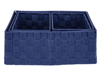 LIVARNO home Opbergmanden of organizer (Mandenset 4 stuks, Donkerblauw)