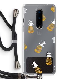 Ananasjes: OnePlus 8 Transparant Hoesje met koord