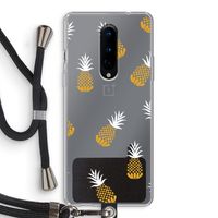 Ananasjes: OnePlus 8 Transparant Hoesje met koord