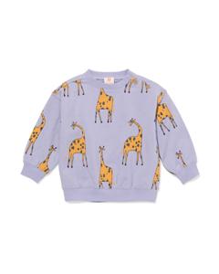 HEMA Baby Sweater Giraf Paars (paars)