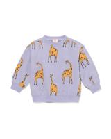 HEMA Baby Sweater Giraf Paars (paars)