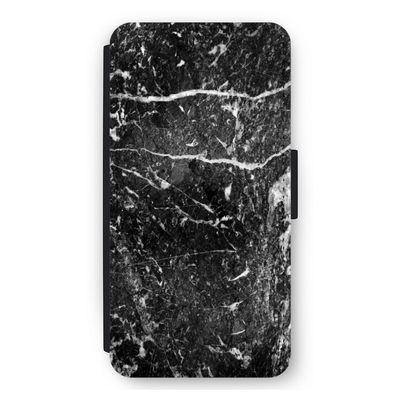 Zwart marmer: iPhone 11 Flip Hoesje