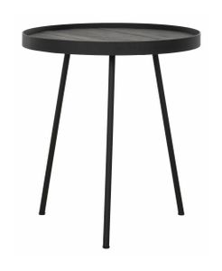 DTP Home Bijzettafel 'Saturnus' Teakhout, 40cm, kleur Zwart