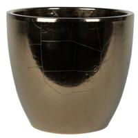 Steege Plantenpot|bloempot - keramiek - goud - 24 x 22 cm