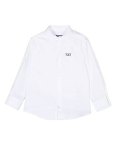 Fay Kids t-shirt à logo imprimé - Blanc