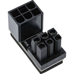 inLine Stroom Adapter [1x ATX-stekker 6-polig - 1x ATX-bus 6-polig] Zwart