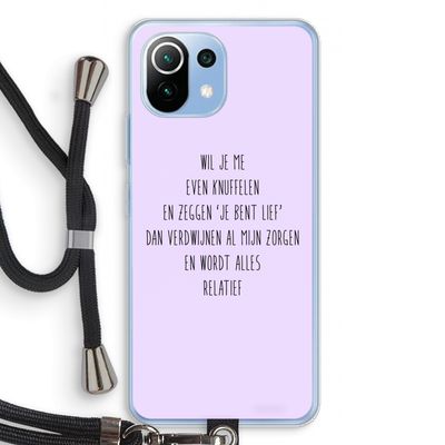 Relatief: Xiaomi Mi 11 Lite Transparant Hoesje met koord