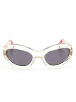 Medea Smack oval-frame sunglasses - Blanc