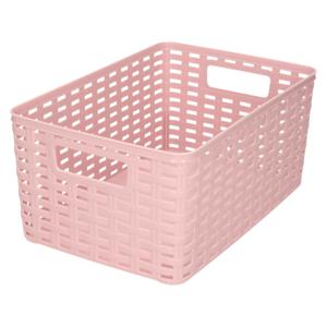 Opbergmand - Kastmand - rotan kunststof - oud roze - 6 Liter - 19 x 29 x 13 cm