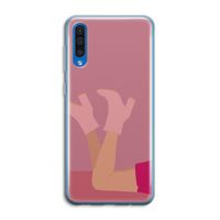 Pink boots: Samsung Galaxy A50 Transparant Hoesje