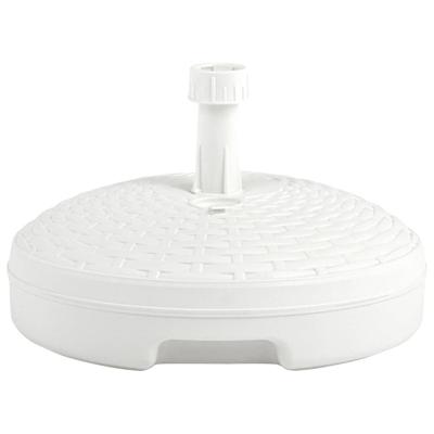 Ronde parasolvoet - wit - rotan kunststof - D45 cm - vullen met zand/water
