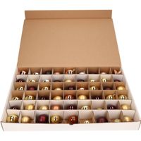 4x Kerstballen opruimen dozen voor 54 Kerstballen van 6 cm