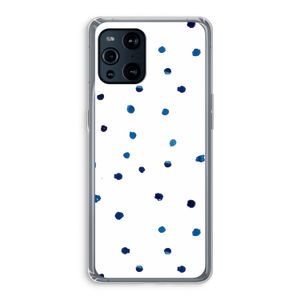 Blauwe stippen: Oppo Find X3 Transparant Hoesje