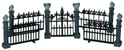 Lemax gargoyle fence s/5 accessoire Spooky Town 2004