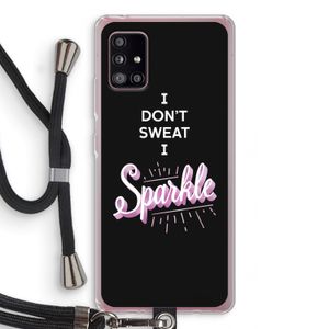 Sparkle quote: Samsung Galaxy A51 5G Transparant Hoesje met koord