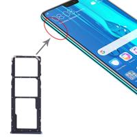 SIM-kaart lade + SIM-kaart lade + micro SD-kaart lade voor Huawei Y9 (2019) (zwart)