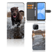 OPPO A73 5G Telefoonhoesje met Pasjes Honden Labrador