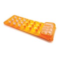 Intex luchtbed - oranje - 188 x 71 cm - water/zwembad - opblaasbare artikelen Intex luchtbed - oranje - 188 x 71 cm - water/zwembad - opblaasbare artikelen