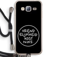Vriendelijkheid: Samsung Galaxy J3 (2016) Transparant Hoesje met koord