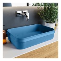 Waskom Mondiaz Arvo | 55x13x38 cm | Solid Surface | Vrijstaand | Rechthoekig | Jeans