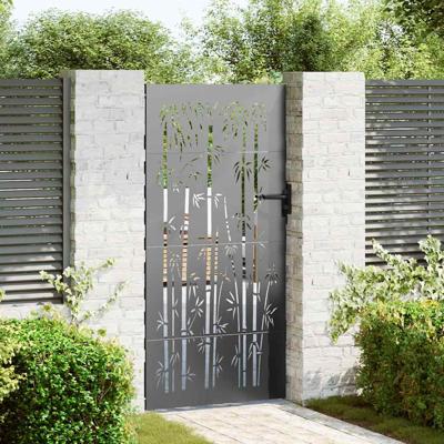 Tuinpoort met slot Zwart 105 x 175 cm Poedergecoat staal
