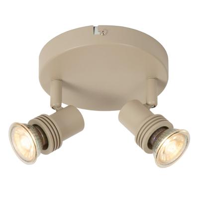 Lucide KIANTI - Plafondspot - Ø 15 cm - 2xGU10 - Taupe