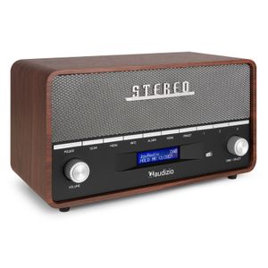 XL DAB radio met Bluetooth model 2023 - Retro radio - DAB+ / FM - Werkt ook op batterijen - Audizio Corno