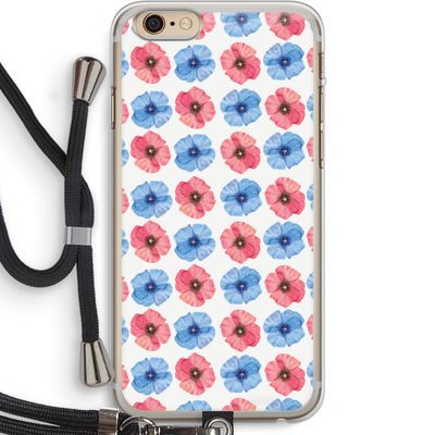 Klaproosjes: iPhone 6 PLUS / 6S PLUS Transparant Hoesje met koord