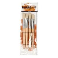 Creativ Company Kwasten voor kinderen, afm 15, l: 18,5+19,5 cm, b: 11+17 mm, plat,rond, 4 stuk/ 1 doos