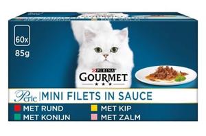 Gourmet Gourmet perle mini filets in saus kip / konijn / rund / zalm