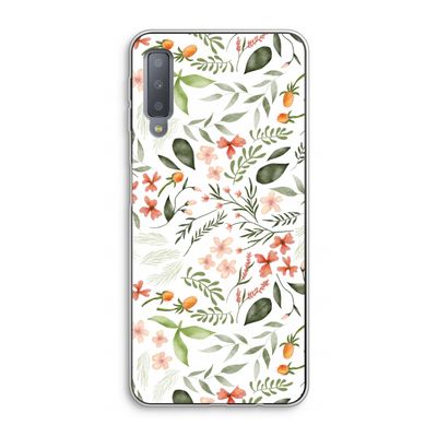 Sweet little flowers: Samsung Galaxy A7 (2018) Transparant Hoesje