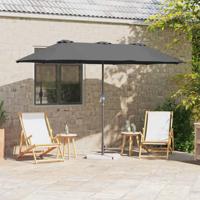 Tuinparasol Antraciet 380 x 196 x 235 cm Poedergecoat staal