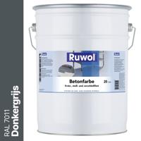 Ruwol Betonverf Donkergrijs (RAL 7011) 20 liter