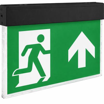 LED Noodverlichting - Pragmi Gliss - Inbouw en Opbouw - 3 Watt - 60 Lumen - Helder/Koud Wit 6500K - Zelfdiagnose 1 uur - IP20 - Zwart - Kunststof