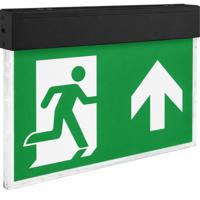 LED Noodverlichting - Pragmi Gliss - Inbouw en Opbouw - 3 Watt - 60 Lumen - Helder/Koud Wit 6500K - Zelfdiagnose 1 uur - IP20 - Zwart - Kunststof