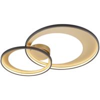 LED Plafondlamp 36W Warm Wit 3000K Dimbaar Ovaal Mat Zwart Aluminium