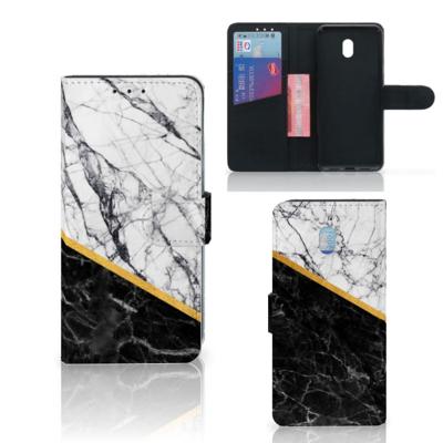Xiaomi Redmi 8A | Bookcase | Marmer Wit Zwart - Origineel Cadeau Man