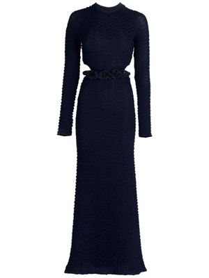 Silvia Tcherassi robe longue Myriam à découpes - Bleu