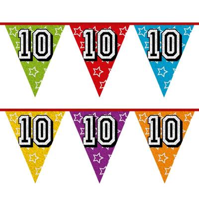 Vlaggenlijn Holografisch 10jaar 8 meter