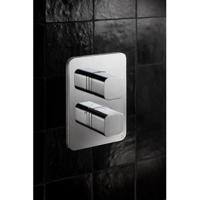 Crosswater Atoll Crossbox - inbouwdeel - met afbouwdeel - 1500 klep - 2 functies - thermostatisch - chroom ATCB1500LBPC/CROSSBOX