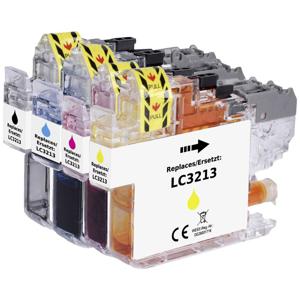 Renkforce Inktcartridge vervangt Brother LC-3213BK, LC-3213C, LC-3213M, LC-3213Y Compatibel Combipack Zwart, Cyaan, Magenta, Geel RF-5679866