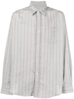 Palmes chemise à rayures verticales - Gris