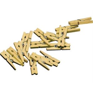 Haza Original miniwasknijperset 20-delig 2,5 cm goud