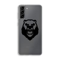 Angry Bear (black): Samsung Galaxy S21 Plus Transparant Hoesje