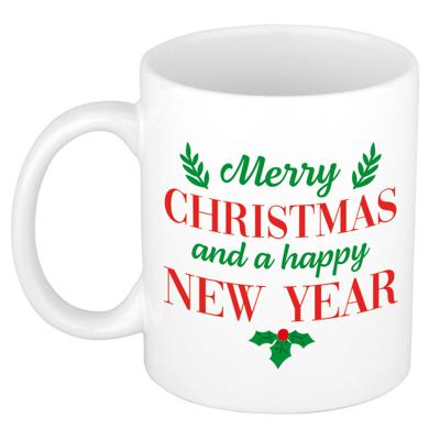 Kerst thema Koffiemok - Merry Christmas - 300 ml - keramiek - kerstcadeau - kerstmis