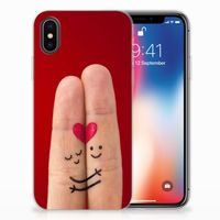 Apple iPhone X | Xs Silicone Back Cover Liefde - Origineel Romantisch Cadeau